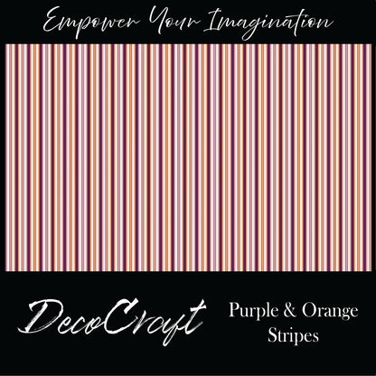 DecoCraft - Stripes - Purple & Orange Stripes