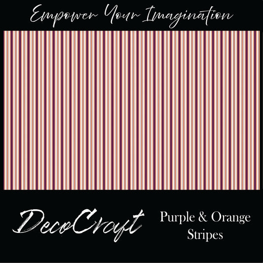 DecoCraft - Stripes - Purple & Orange Stripes