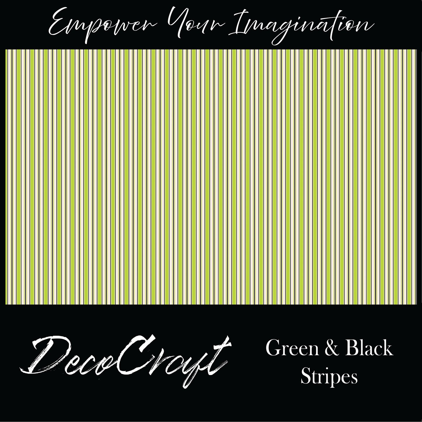 DecoCraft - Stripes - Green & Black Stripes