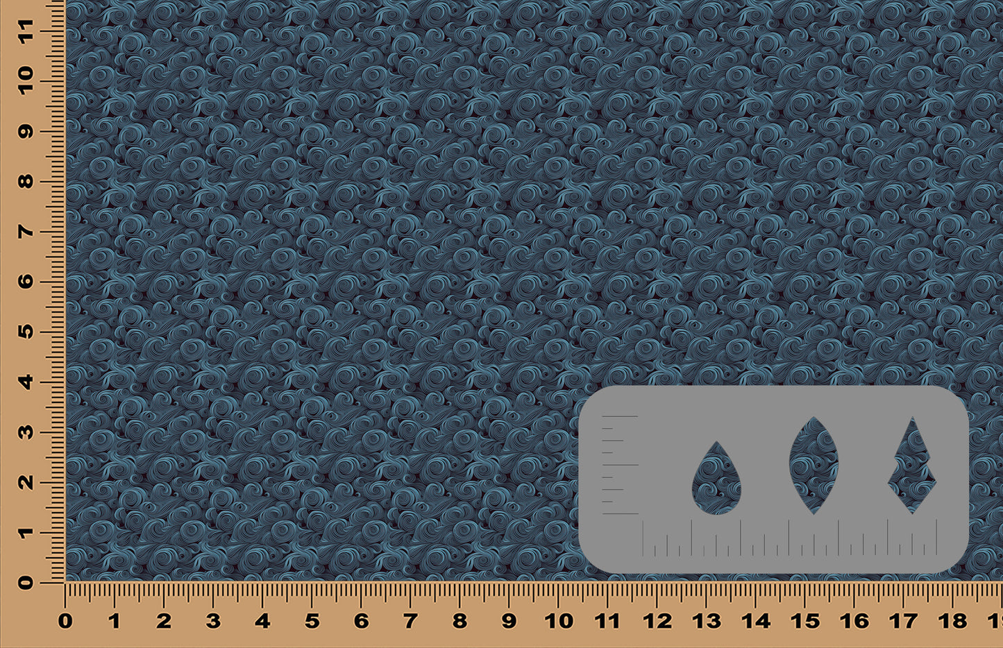 DecoCraft - Swirls - Dark Swirls - Blue