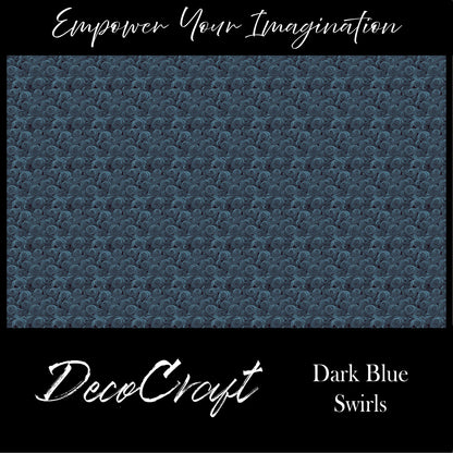DecoCraft - Swirls - Dark Swirls - Blue