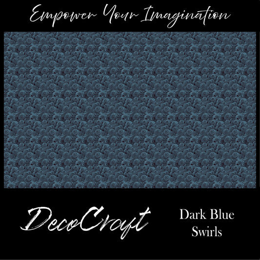DecoCraft - Swirls - Dark Swirls - Blue