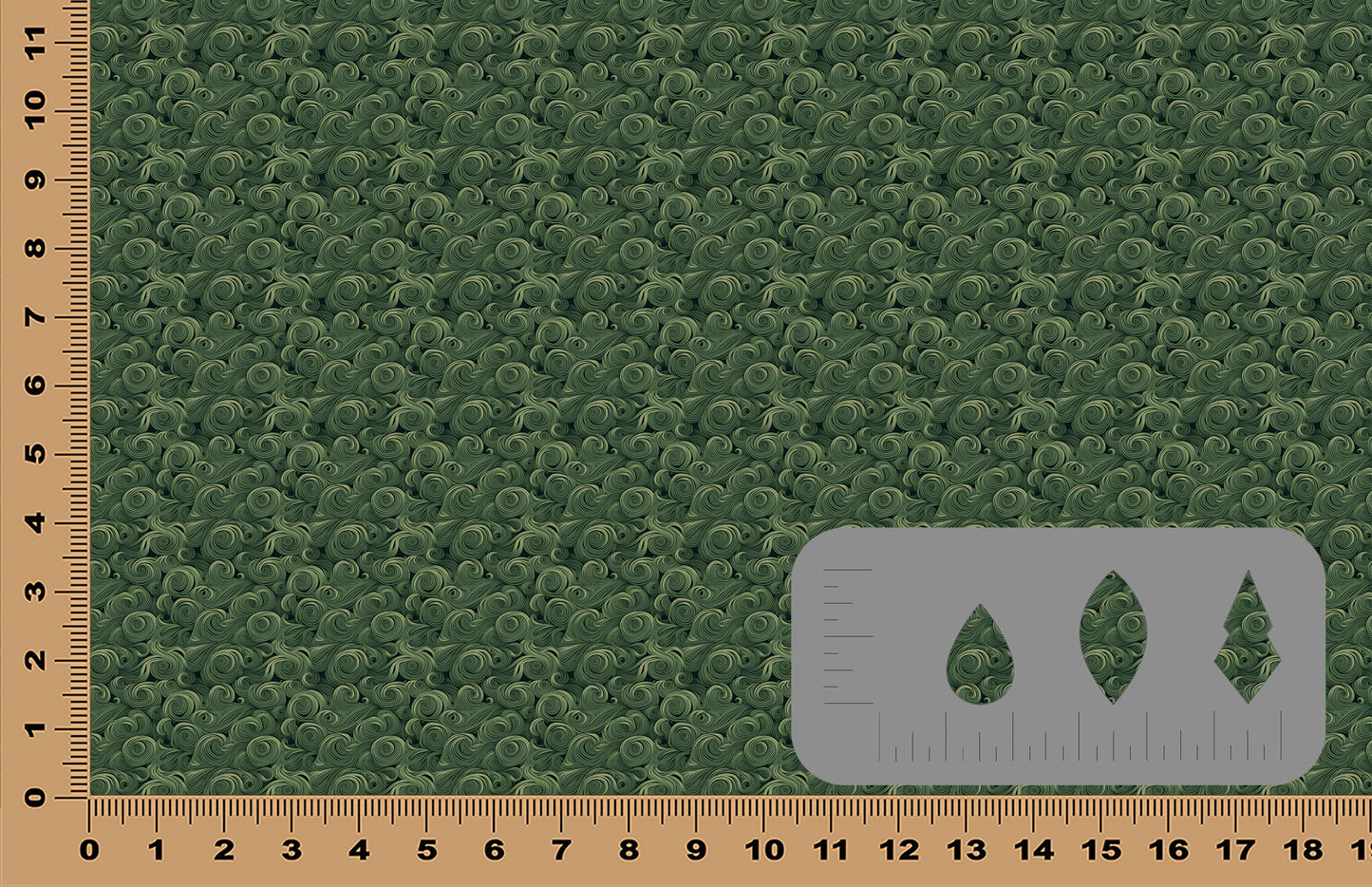 DecoCraft - Swirls - Dark Swirls - Green