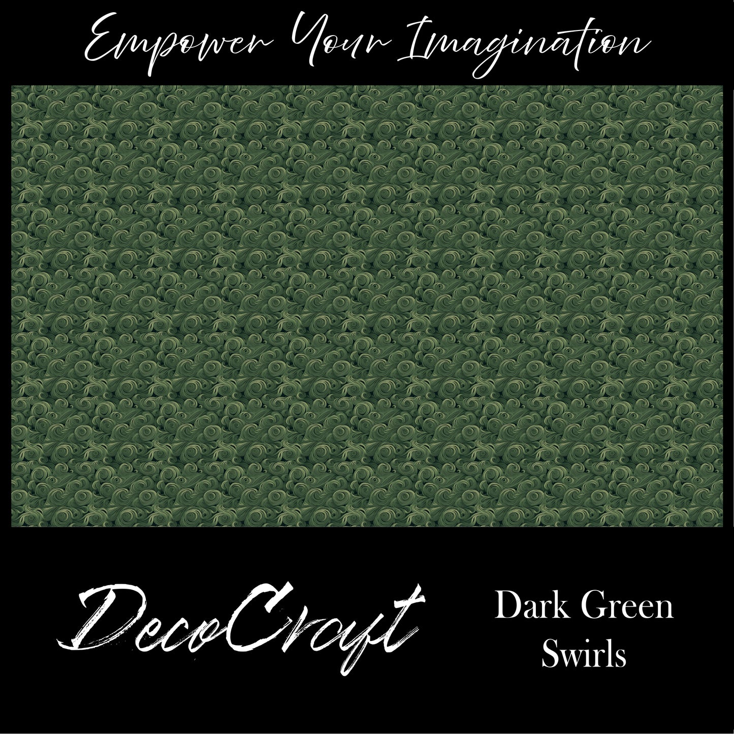 DecoCraft - Swirls - Dark Swirls - Green