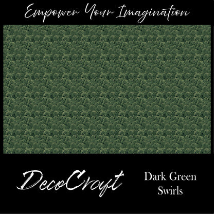 DecoCraft - Swirls - Dark Swirls - Green