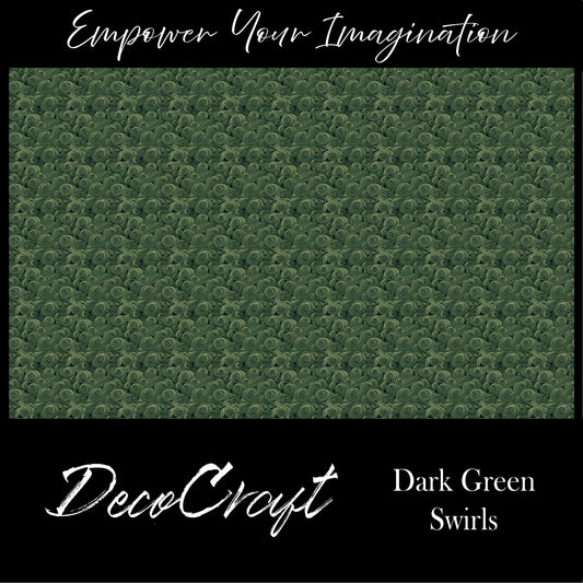 DecoCraft - Swirls - Dark Swirls - Green