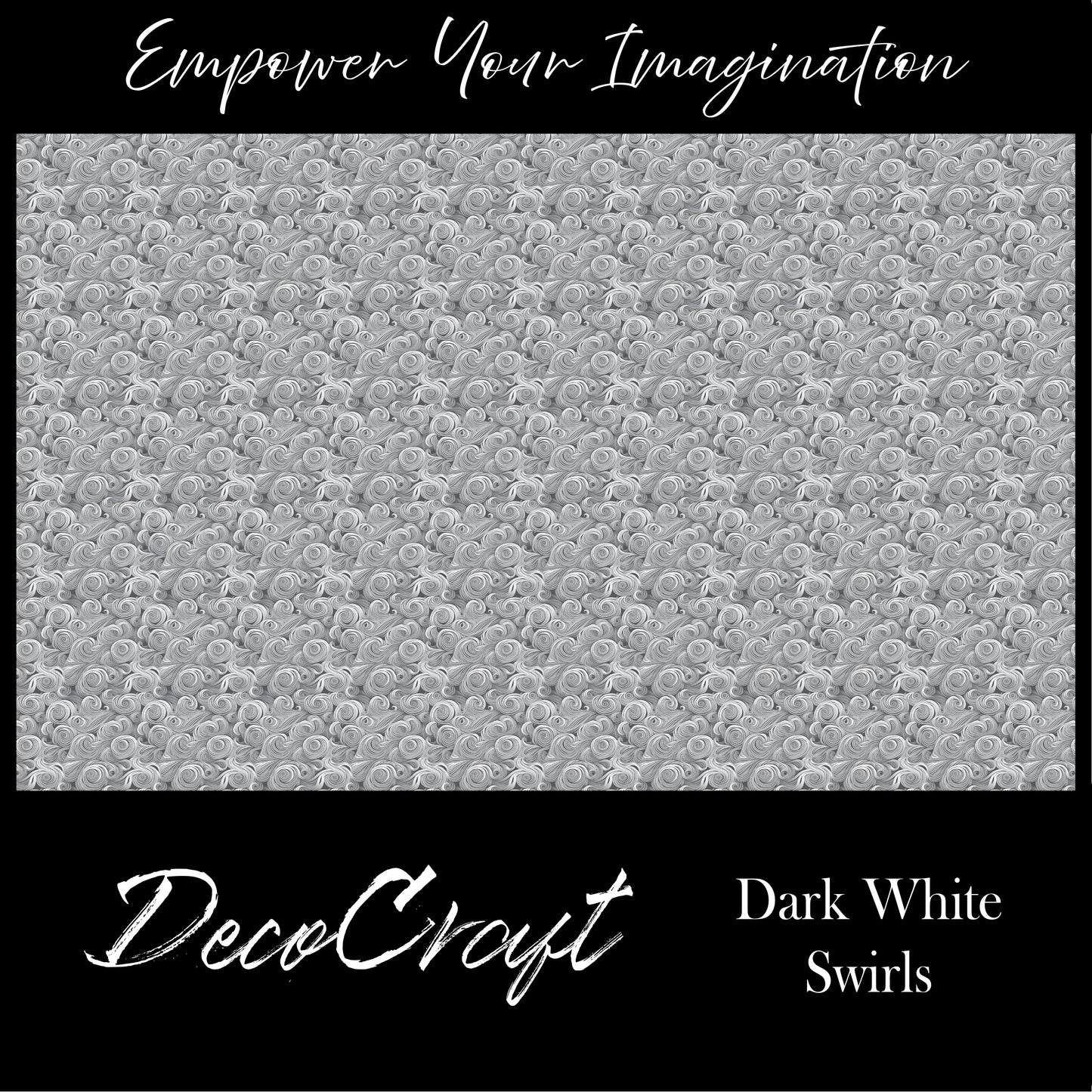 DecoCraft - Swirls - Dark Swirls - White