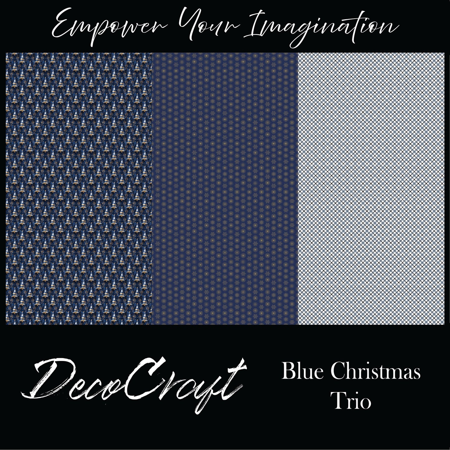 DecoCraft - Trios - Blue Christmas Trio