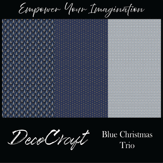 DecoCraft - Trios - Blue Christmas Trio