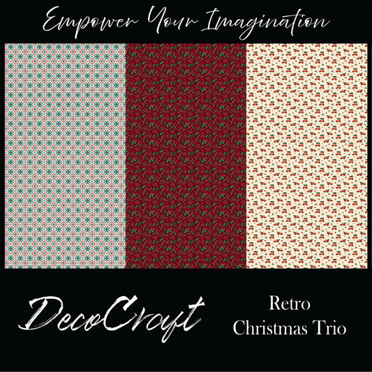 DecoCraft - Trios - Retro Christmas Trio
