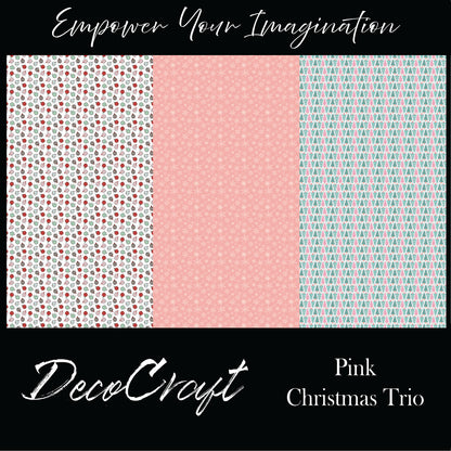 DecoCraft - Trios - Pink Christmas Trio