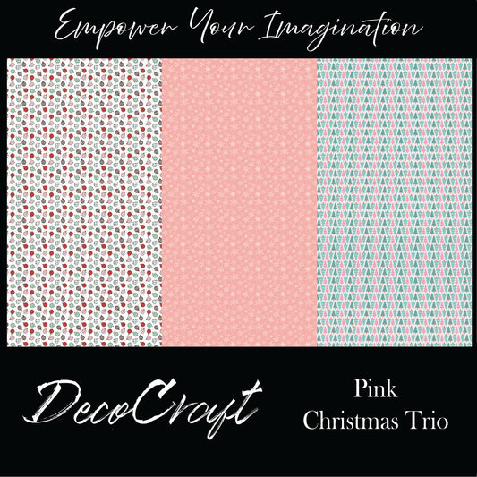 DecoCraft - Trios - Pink Christmas Trio