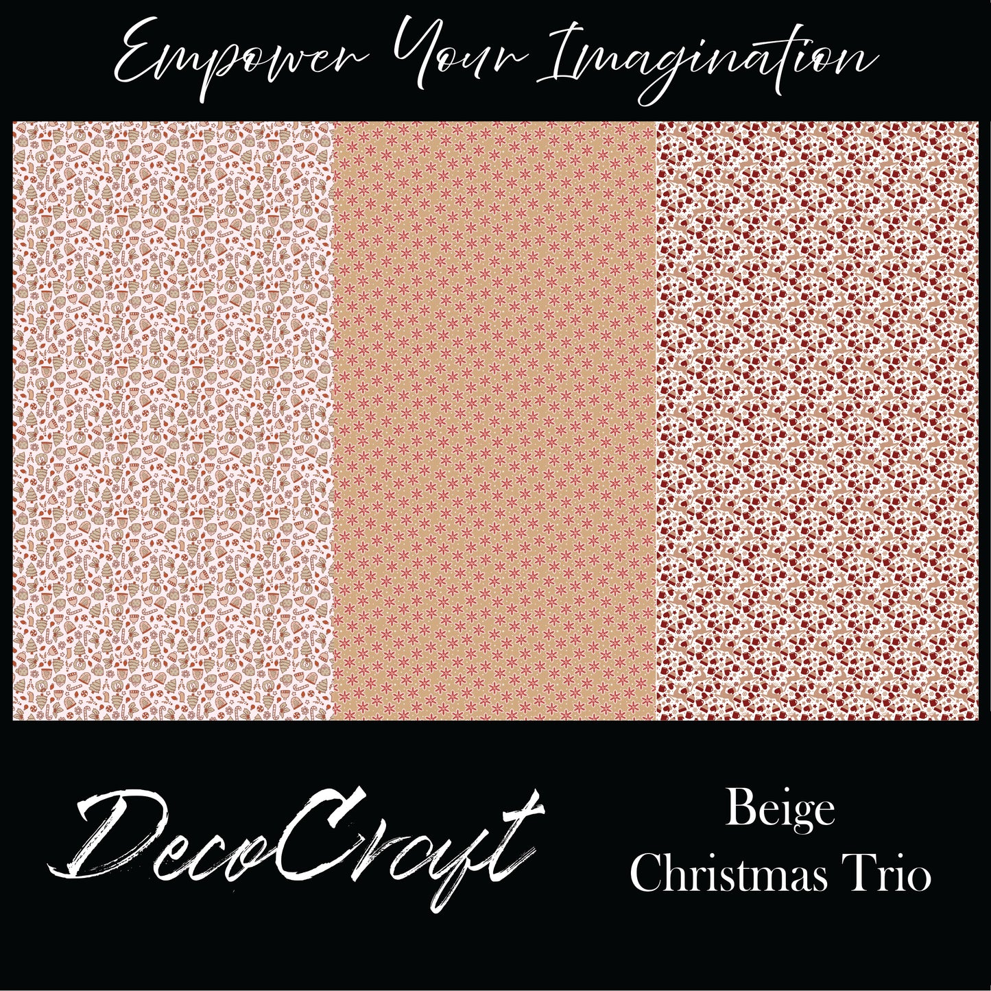 DecoCraft - Trios - Beige Christmas Trio