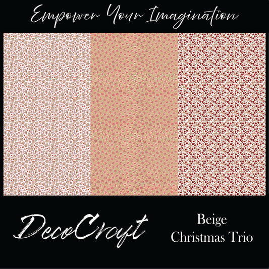 DecoCraft - Trios - Beige Christmas Trio