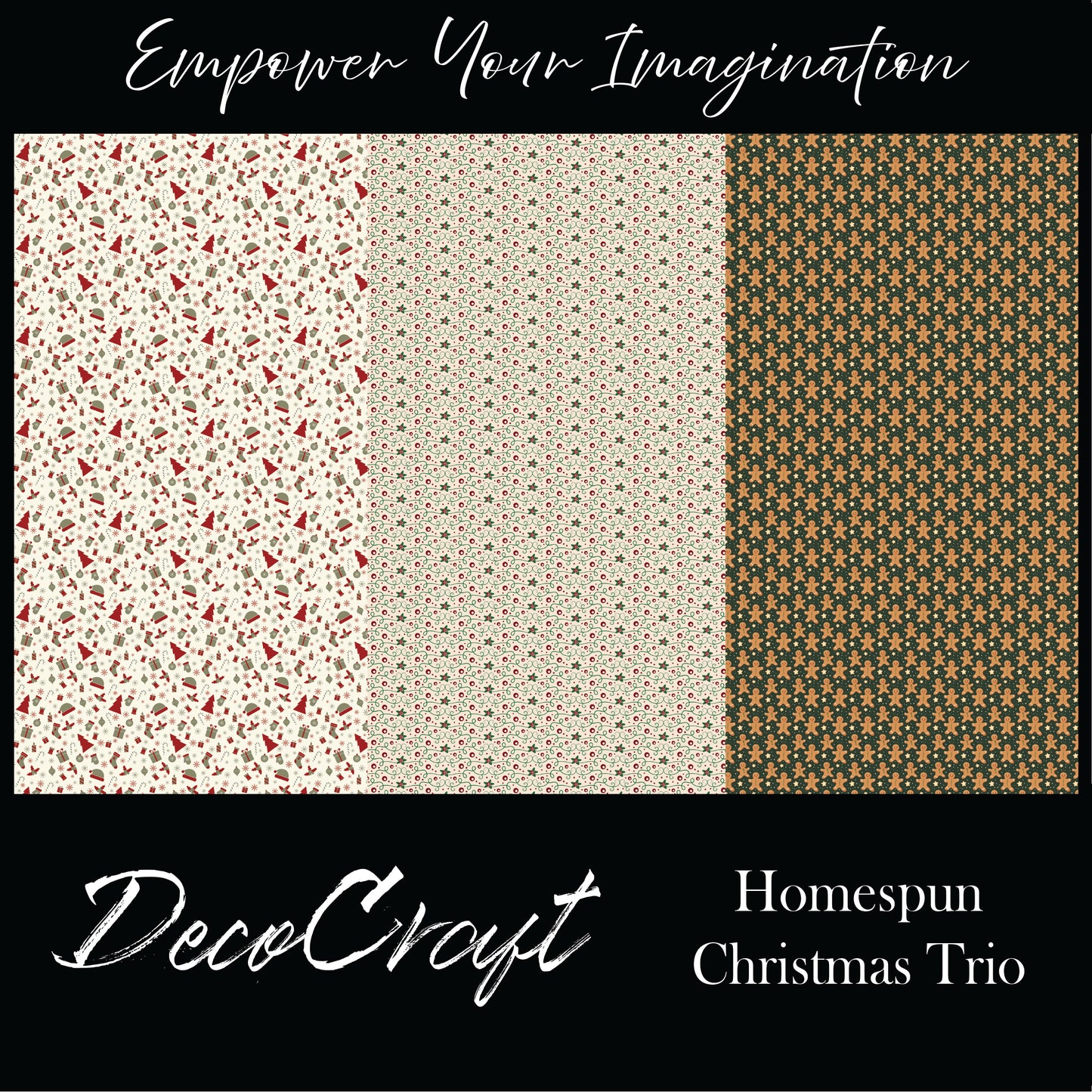 DecoCraft - Trios - Homespun Christmas Trio