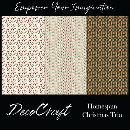 DecoCraft - Trios - Homespun Christmas Trio