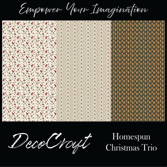 DecoCraft - Trios - Homespun Christmas Trio