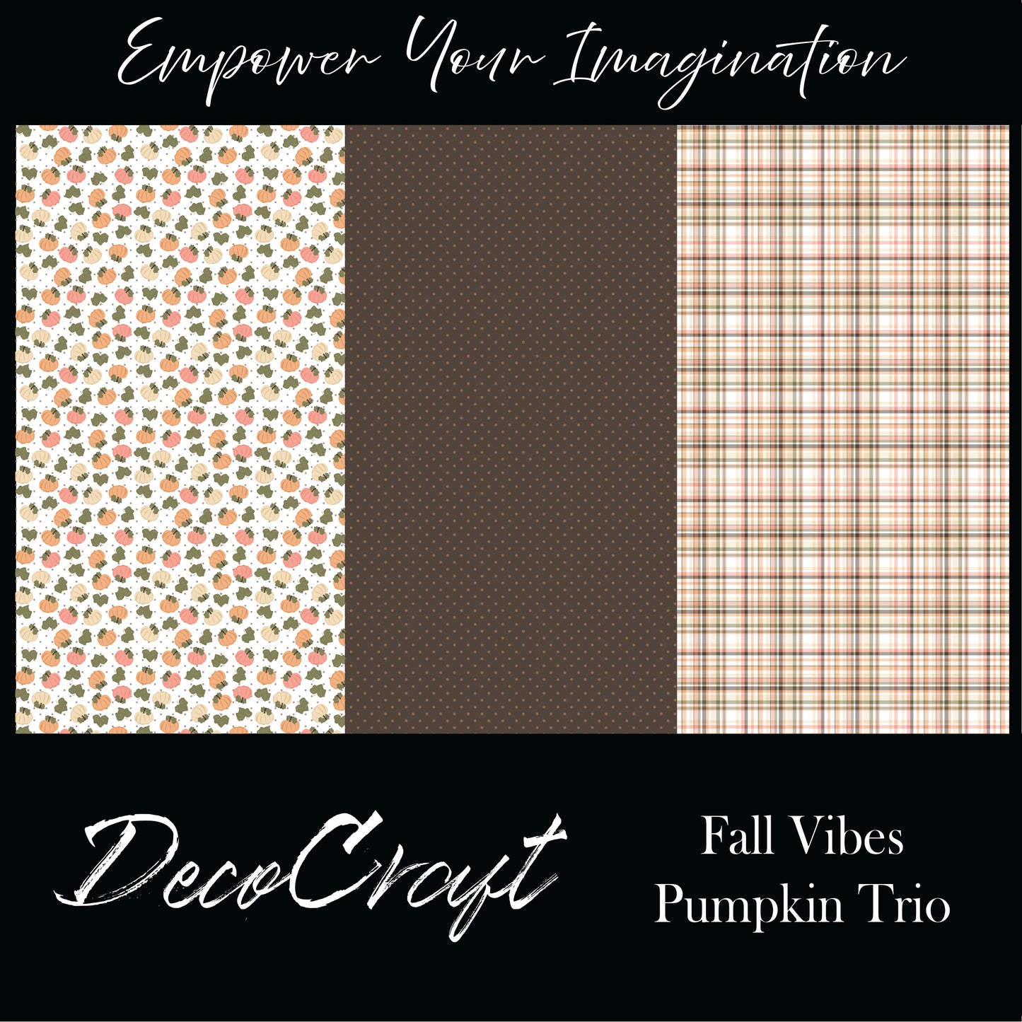 DecoCraft - Trios - Fall Vibes Pumpkin Trio