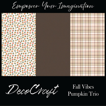 DecoCraft - Trios - Fall Vibes Pumpkin Trio