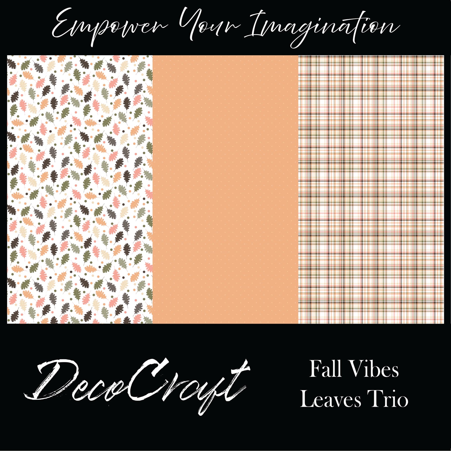 DecoCraft - Trios - Fall Vibes Leaves Trio