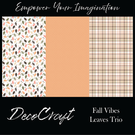 DecoCraft - Trios - Fall Vibes Leaves Trio