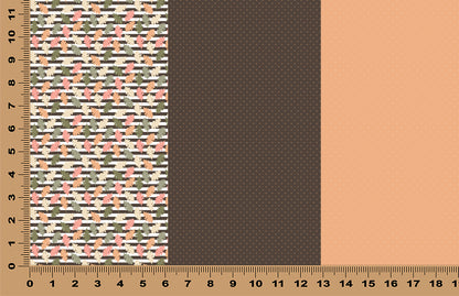 DecoCraft - Trios - Fall Vibes Striped Leaves Trio