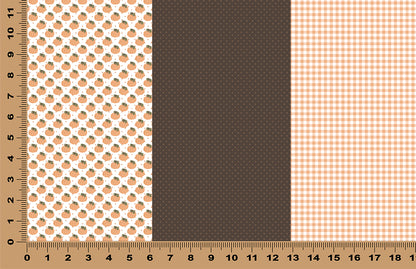 DecoCraft - Trios - Fall Vibes Orange Pumpkin Trio