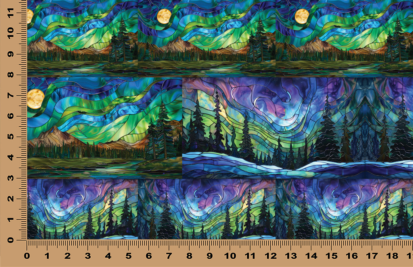 DecoCraft - Elevated Texture - Cherokee Rose - Realistic Stained Glass - Spectacular Northern Lights