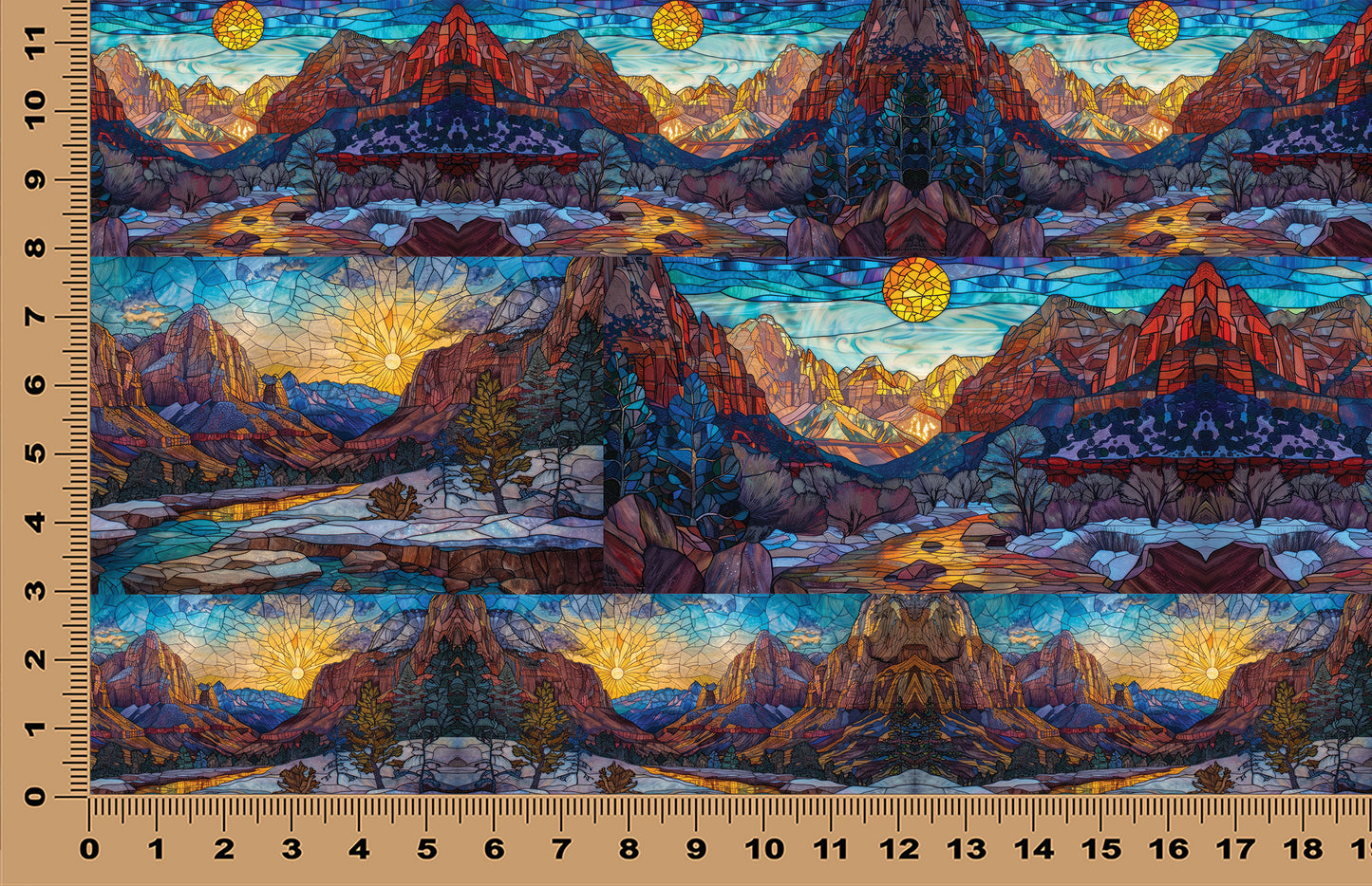 DecoCraft - Elevated Texture - Cherokee Rose - Realistic Stained Glass - Canyonlands