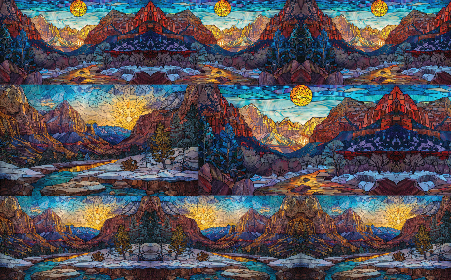 DecoCraft - Elevated Texture - Cherokee Rose - Realistic Stained Glass - Canyonlands