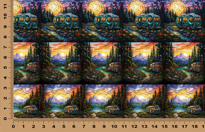 DecoCraft - Elevated Texture - Cherokee Rose - Realistic Stained Glass - Campers