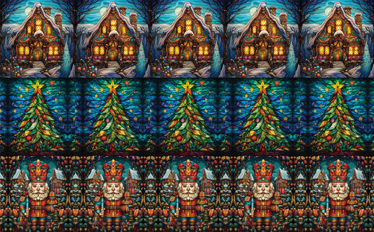 DecoCraft - Elevated Texture - Realistic Stained Glass - Holiday Charm