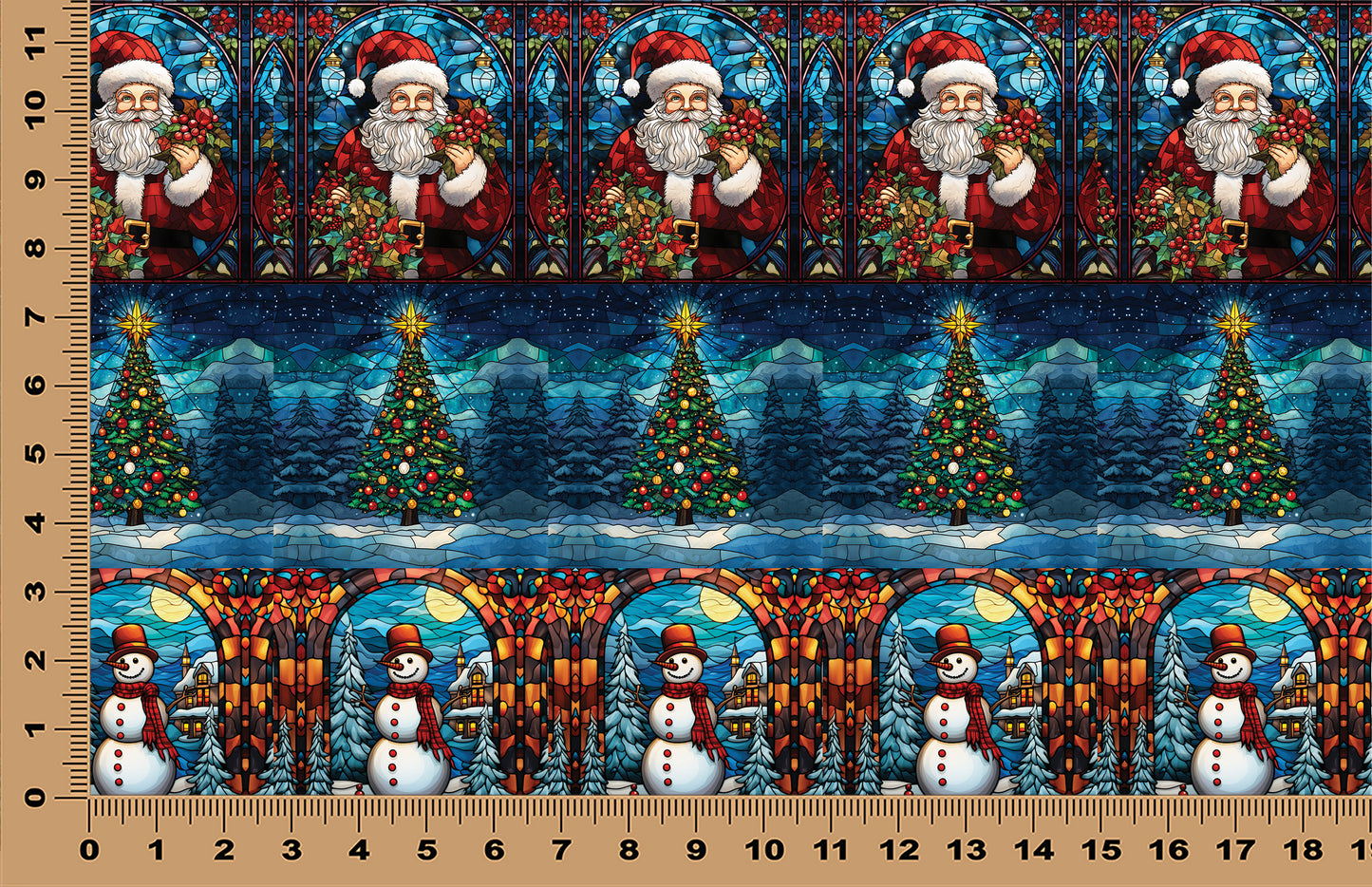 DecoCraft - Elevated Texture - Cherokee Rose - Realistic Stained Glass - Christmas Fun