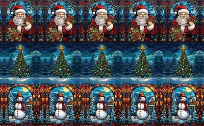 DecoCraft - Elevated Texture - Cherokee Rose - Realistic Stained Glass - Christmas Fun