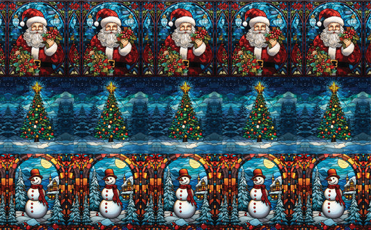 DecoCraft - Elevated Texture - Realistic Stained Glass - Christmas Fun