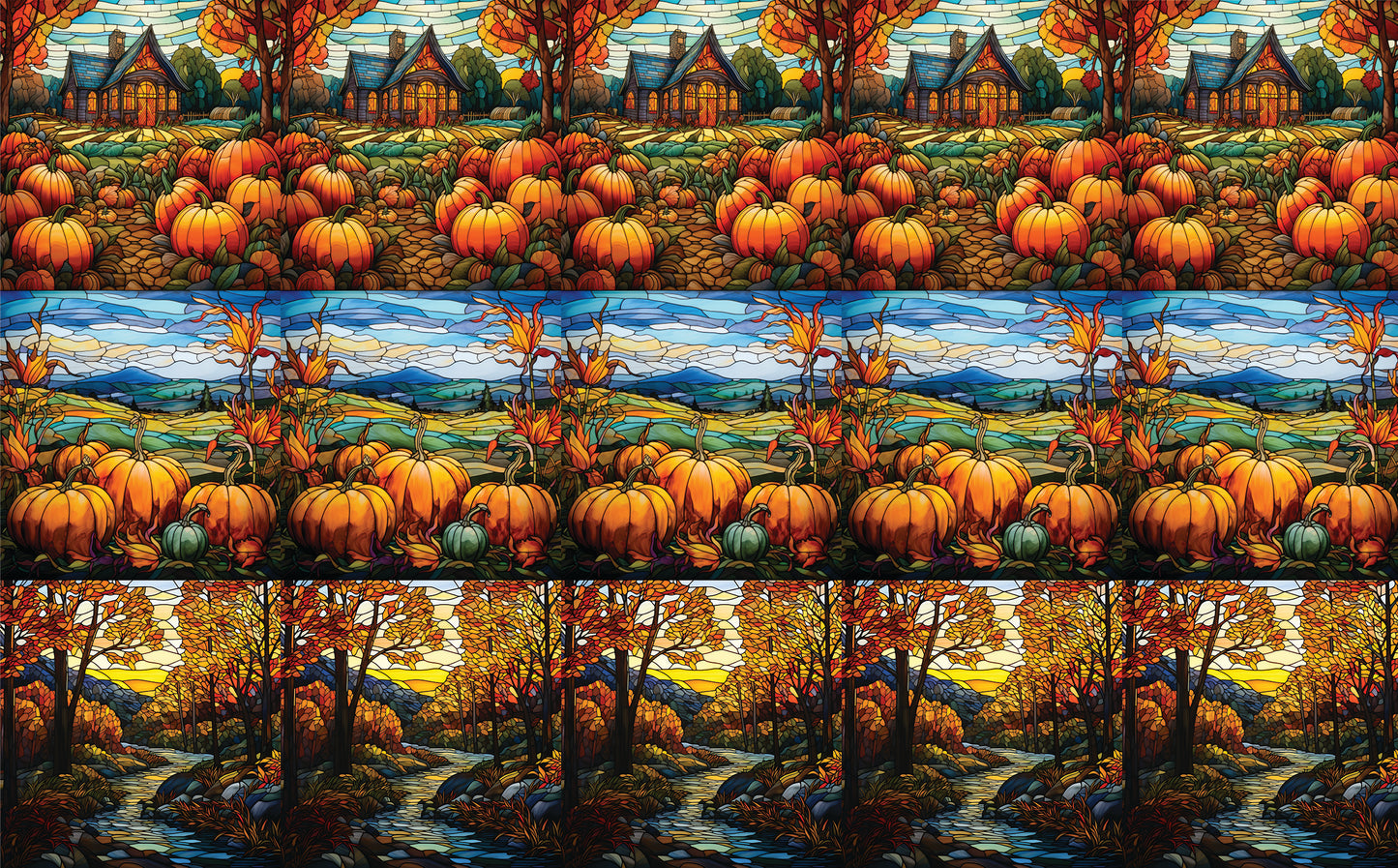 DecoCraft - Elevated Texture - Cherokee Rose - Realistic Stained Glass - Fall Harvest