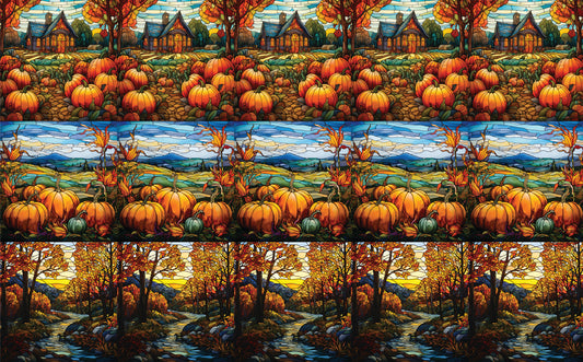 DecoCraft - Elevated Texture - Realistic Stained Glass - Fall Harvest