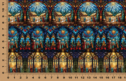 DecoCraft - Elevated Texture - Cherokee Rose - Realistic Stained Glass - Silent Night