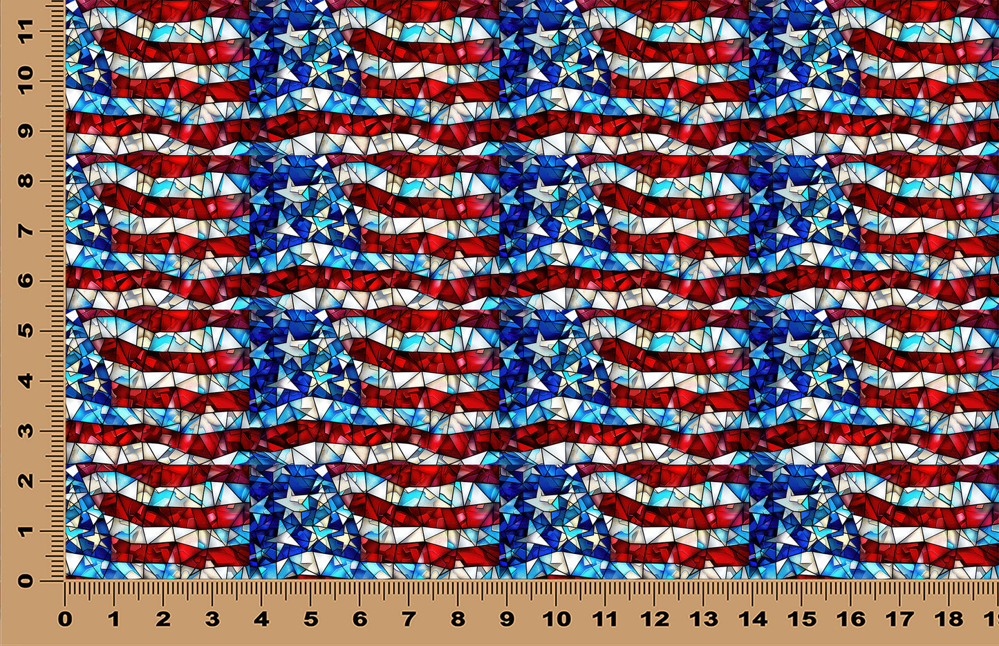 DecoCraft -Elevated Textures - Stained Glass - American Flag