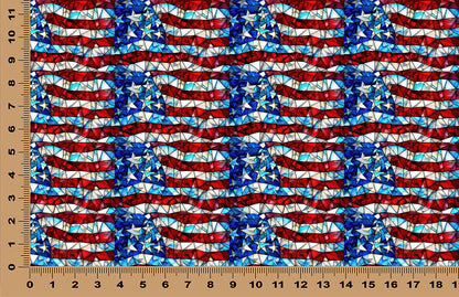 DecoCraft -Elevated Textures - Stained Glass - American Flag