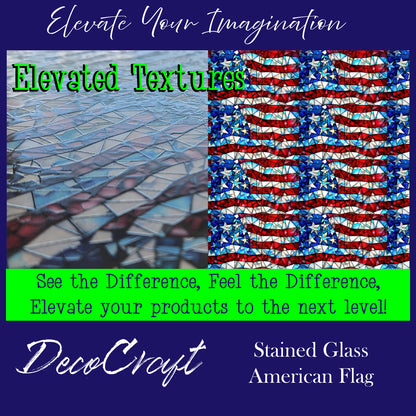 DecoCraft -Elevated Textures - Stained Glass - American Flag