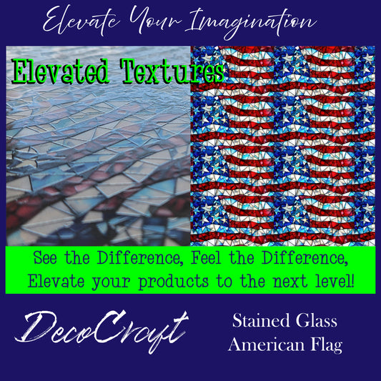DecoCraft -Elevated Textures - Stained Glass - American Flag