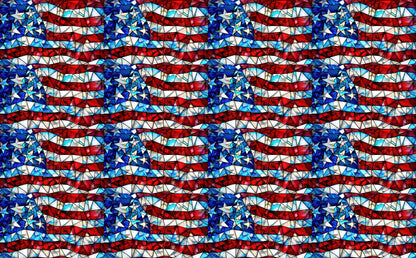 DecoCraft -Elevated Textures - Stained Glass - American Flag