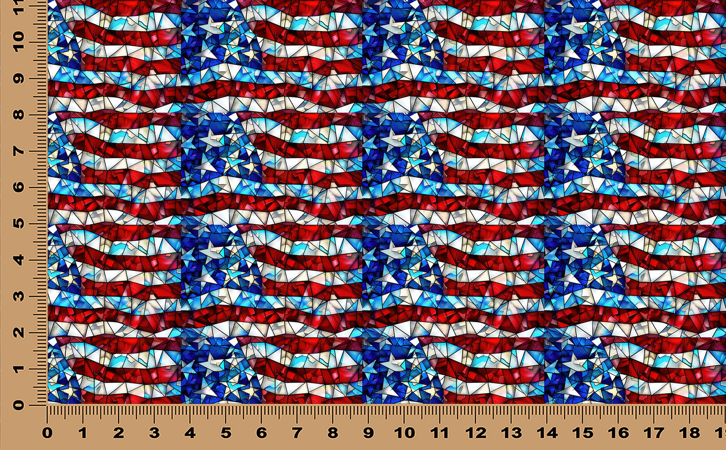 DecoCraft -Elevated Textures - Stained Glass - American Flag