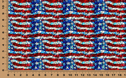 DecoCraft -Elevated Textures - Stained Glass - American Flag
