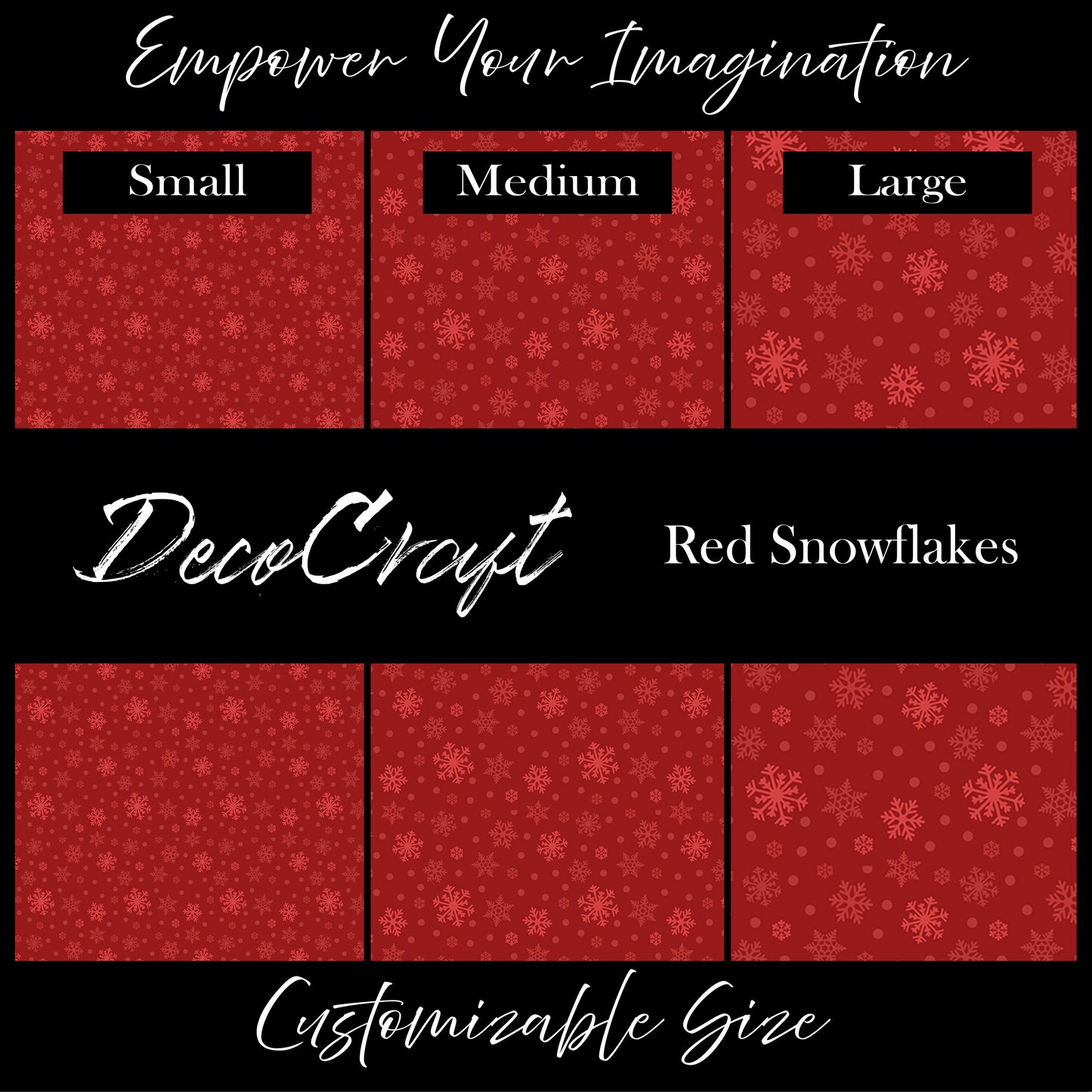 DecoCraft - Christmas - Red Snowflakes