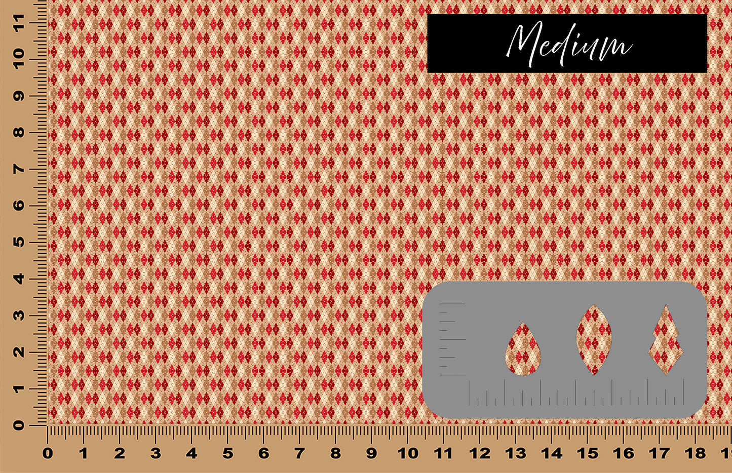 DecoCraft - Christmas - Vintage Red Argyle