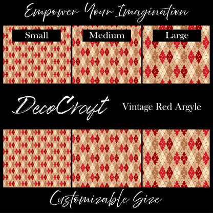DecoCraft - Christmas - Vintage Red Argyle