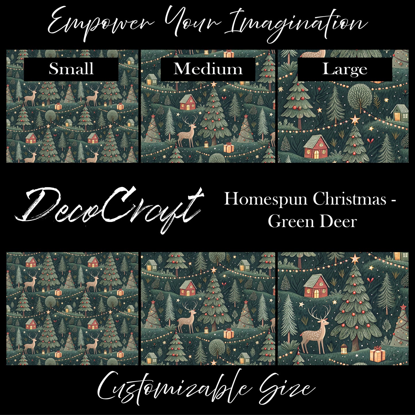 DecoCraft - Christmas - Homespun Christmas - Green Deer