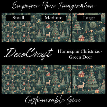 DecoCraft - Christmas - Homespun Christmas - Green Deer